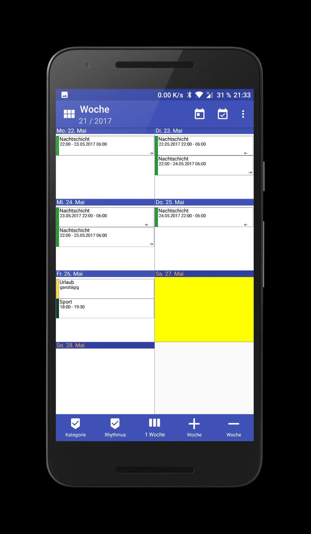 Arbeitskalender Screenshot 4