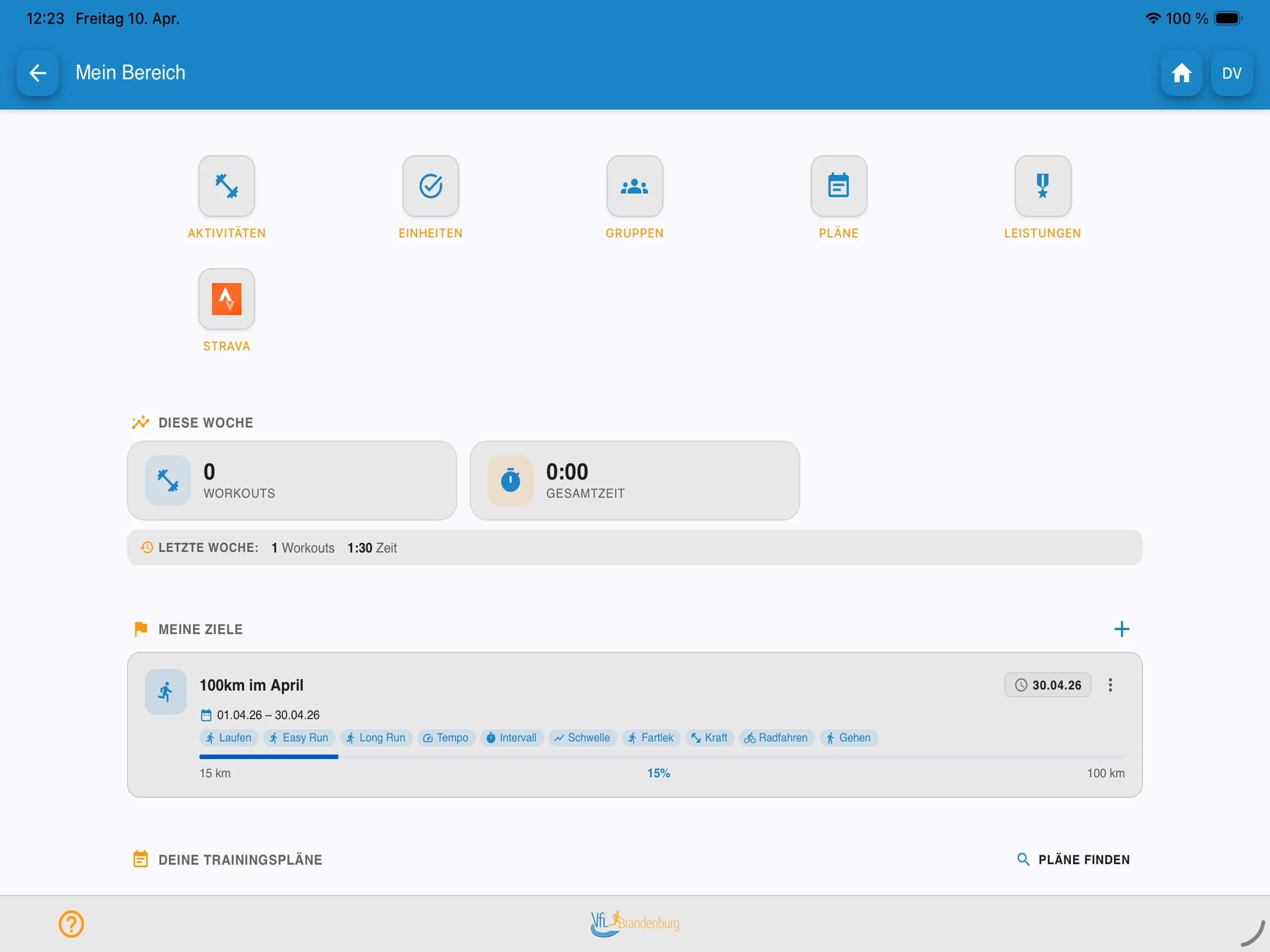 Vereins-APP für Leichtathletik – iPad Screenshot 4